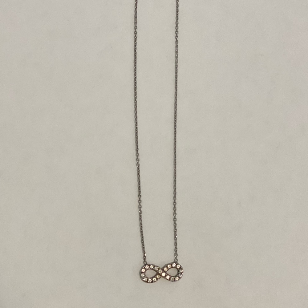 Sterling silver infinity necklace